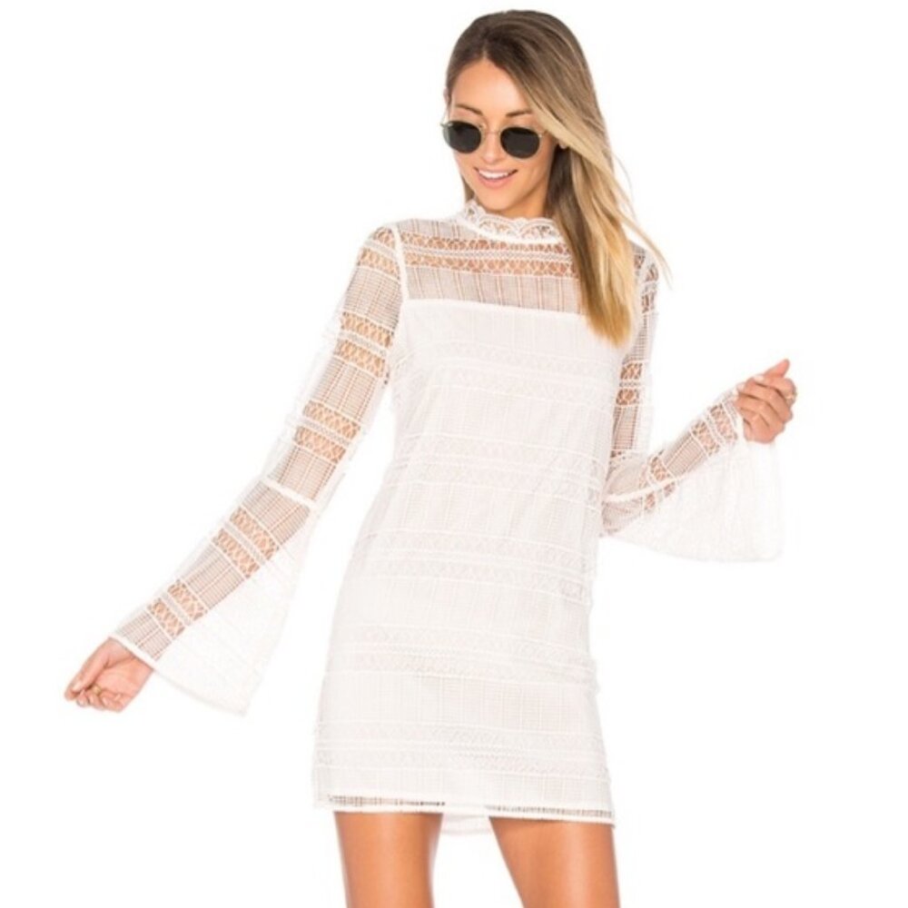NWT Tularosa Matilda Lace Off White Lace Mini Dress S